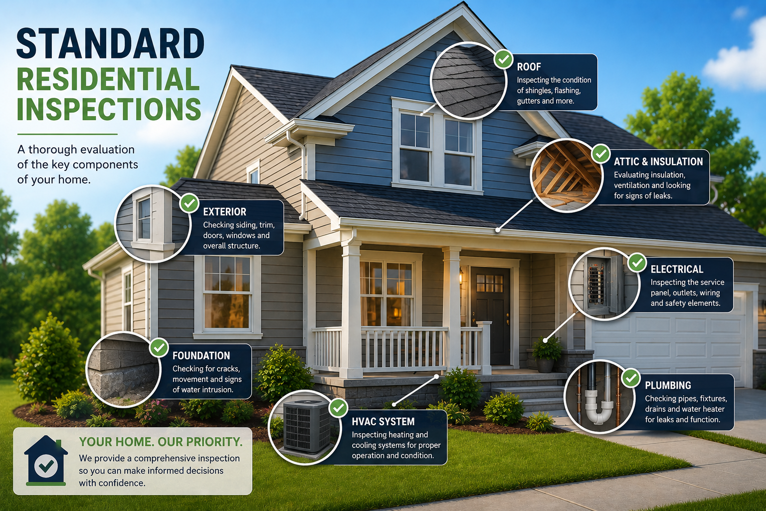Standard residential home inspection overview